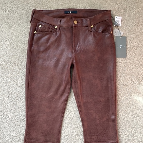 7 For All Mankind crackled faux leather pants - Picture 7 of 14